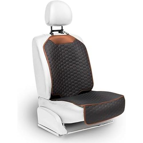 Premium Leather Car Seat Protector for Child Car Seat Cover from Dirt Scratches - Infant Car Seat Protector for Back Seat/Front Booster Seat Protector Under Baby Car Seat Waterproof 1pc Hexy