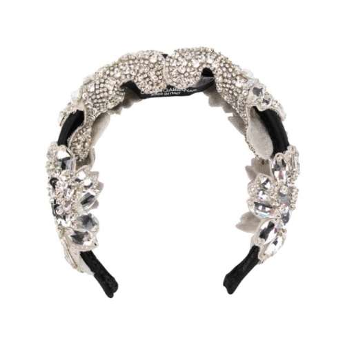 Shop silver Dolce & Gabbana crystal embellished head band with Express Delivery - Farfetch