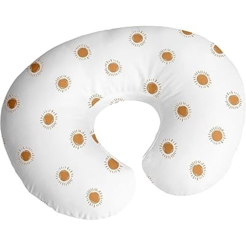 Sweet Jojo Designs Orange White Boho Sun Boy Girl Gender Neutral Nursing Pillow Cover Baby Breastfeeding Slipcover Infant Newborn Nursery Bottle Feeding Pillowcase(Pillow NOT Included)- Retro Bohemian