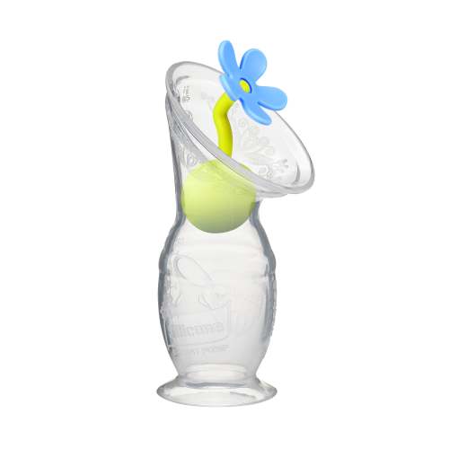Haakaa Gen 2 Silicone Breast Pump with Suction Base 4 oz and Silicone Flower Stopper Set