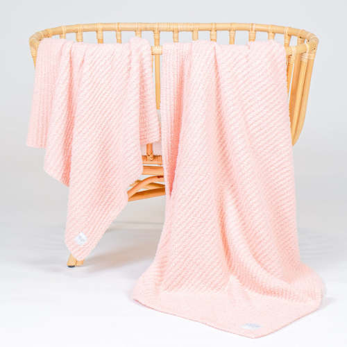 Chenille Blanket - Blush Pink