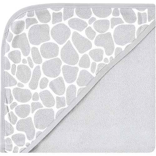 Hudson Baby Unisex Baby Cotton Rich Hooded Towels, Safari Life, One Size