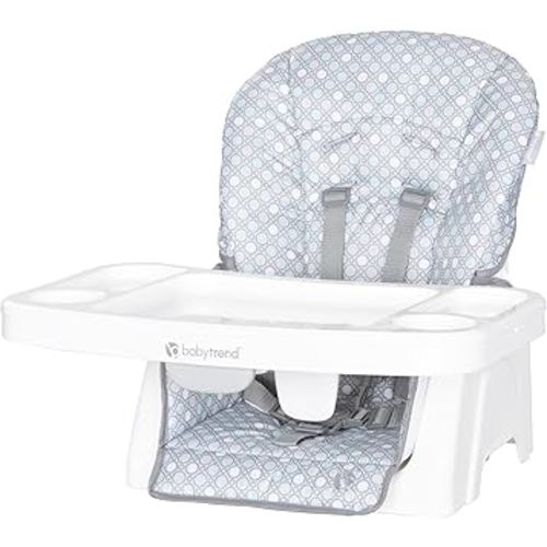 Baby Trend Adapt SpaceSaving Booster High Chair, Pebblestone Aqua