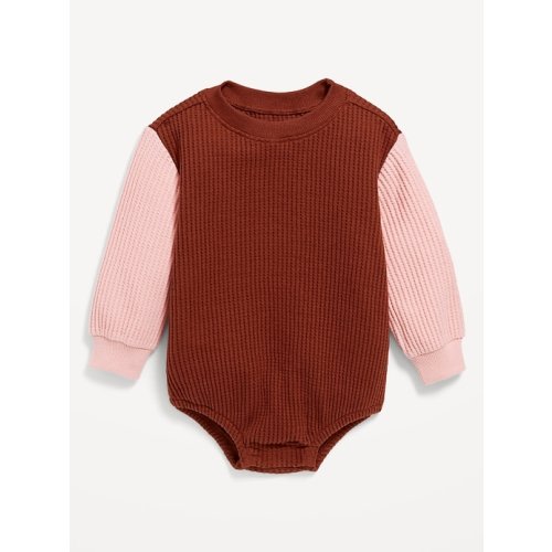 Long-Sleeve Thermal-Knit Romper for Baby