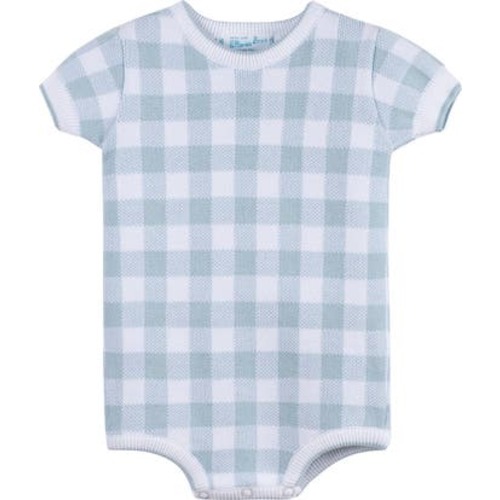 Gingham Cotton Romper, 3M