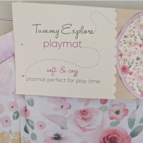 Floral Playmat - Pink and Cream