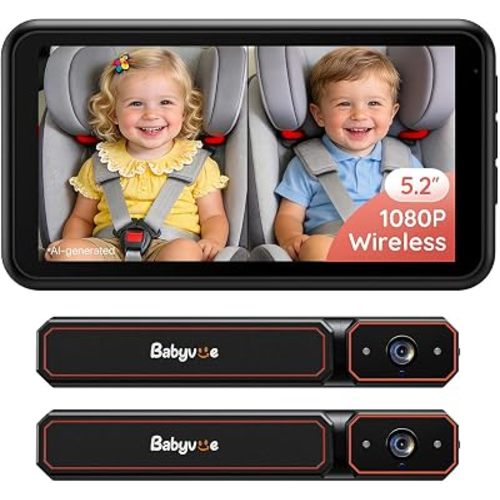 BV6PRO Wireless Dual Car Camera Baby Monitor Fast Setup