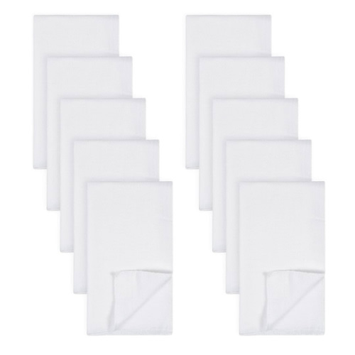 Gerber Unisex Baby Boys Girls Birdseye Flatfold Cloth Diapers Multipack White 10 Pack