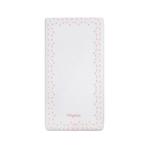 Welcome Home Baby Heart Embroidered Picture-Perfect Organic Cotton Crib Fitted Sheet