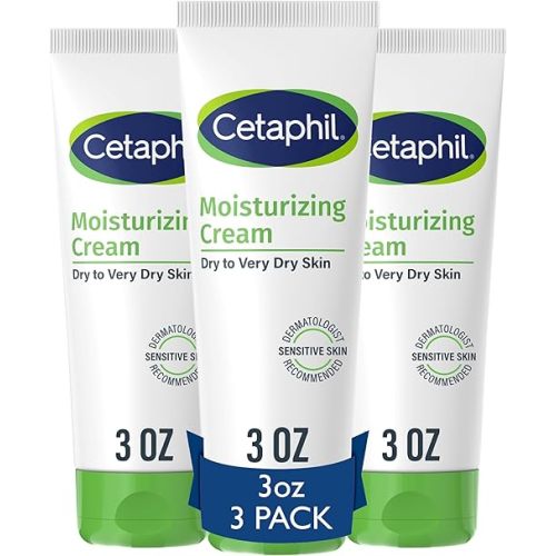 Cetaphil Face & Body Moisturizer, Hydrating Moisturizing Cream for Dry to Very Dry, Sensitive Skin, NEW 3 oz Pack of 3, Fragrance Free, Non-Comedogenic, Non-Greasy