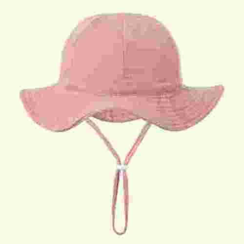 Lovskoo Infant Bucket Hat Wide Brim Baby Summer Sun Protection Floppy Fashion Solid Color Sun-hat Outdoor Cute Sunscreen Hot Pink 3-12 Months