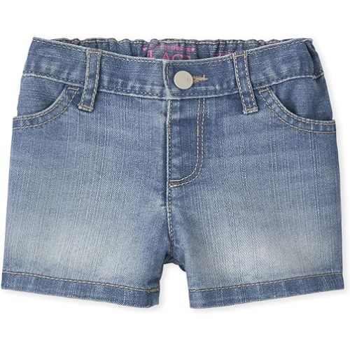 The Children's Place Baby Toddler Girls Denim Shortie Shorts