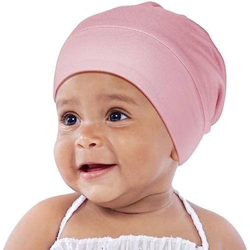 OLESILK Silk Baby Bonnet for 0-6 6-12 Months - 100% Mulberry Silk Toddler Hair Bonnet, Adjustable Night Cap for Sleeping