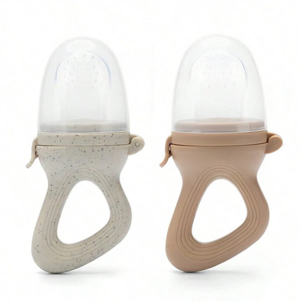 2pcs Baby Fruit Feeder Pacifier, Infant Teething Fresh Fruit Feeder, Vegetable Silicone Teether, Suitable For 6-12 Months And 0-6 Months Babies