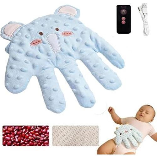 Baby Soothing Palm, Baby Patter for Sleep, Baby Startle Prevention Hand Glove, Electric Baby Hand Sleep Soothers Pillow, Red Bean Filling, Cute for Newborns, Baby Girl, Baby Boy (M)