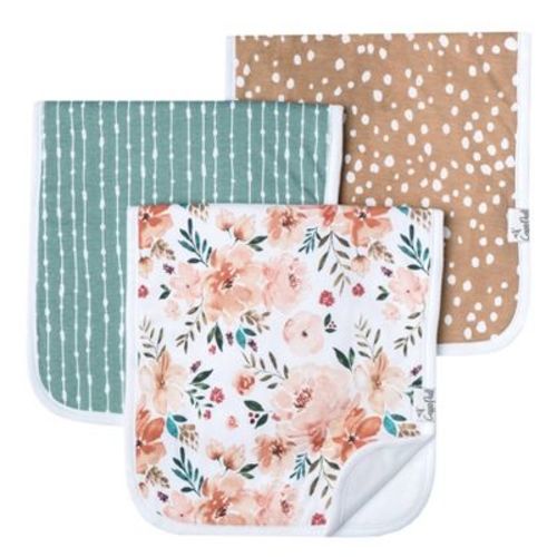 Copper Pearl Burp Cloths - Zara - 3pc
