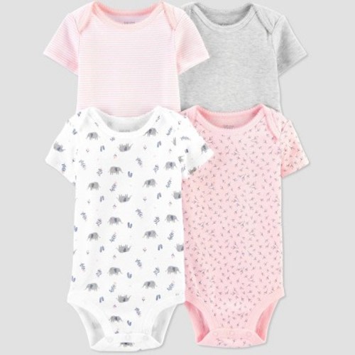 Baby Girls' 4pk Bodysuit - Just One You® made by carter's Pink, Size: 3M