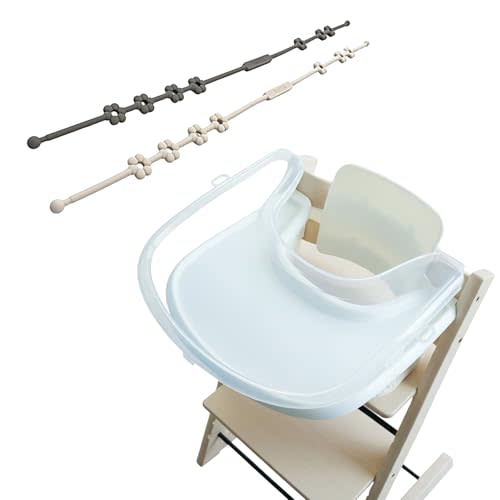 LUNELL Clear Tray Cover Compatible with Stokke Tripp Trapp Tray, 2 Straps | BPA-Free PP, Suction-Friendly Surface, 2 Silicone Straps, Easy-Clean, Scratch and Stain Guard, 3 Point Attachment, Side Hooks
