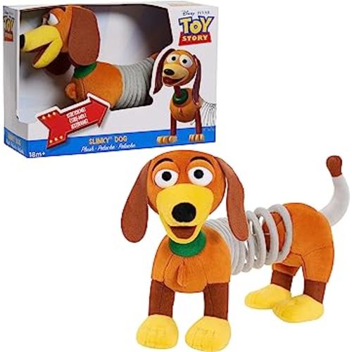 Disney and Pixar Toy Story Slinky Dog Plushie, Kids Toys for Ages 18 Month by Just Play