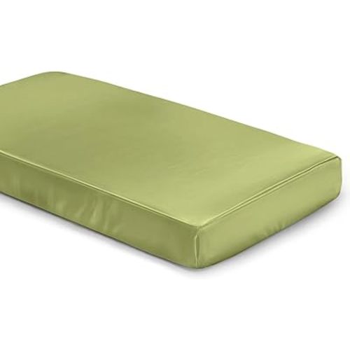 SiinvdaBZX Satin Crib Sheets for Baby Hair, Silky Soft Sage Green Crib Fitted Sheets for Standard Crib and Toddler Mattress, 28 x 52 x 8In (Pack of 1)