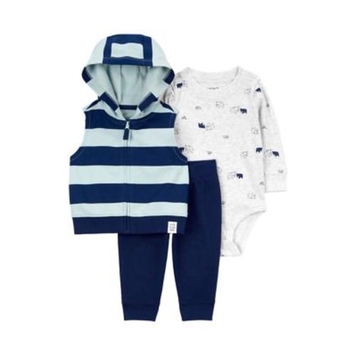 Baby Boys Zip Vest and Bodysuit Set