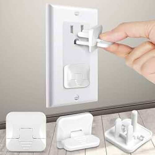 Outlet Covers (55 Pack) with Hidden Pull Handle Baby Proofing Plug Covers 3-Prong Child Safety Socket Covers Electrical Outlet Protectors Kid Proof Outlet Cap