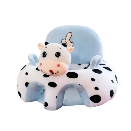 BAELLERT Baby Sofa Chair Cartoon Animals Baby Seat with Leg Holes Handles Non-Slip Bottom Sofa Chair with Back Support for Infants Sitting Up
