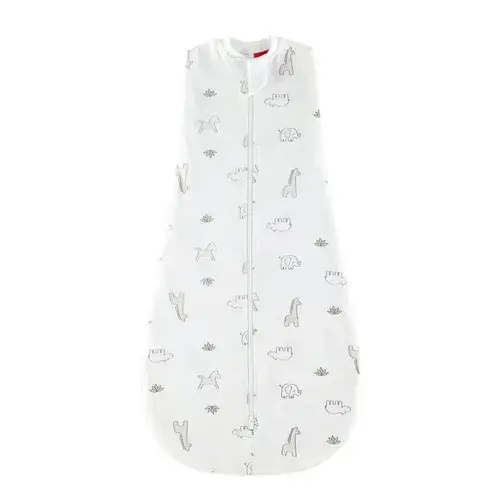 Bilbi Swaddle 0.2 Tog Ivory Safari Size Newborn | Baby Bunting AU