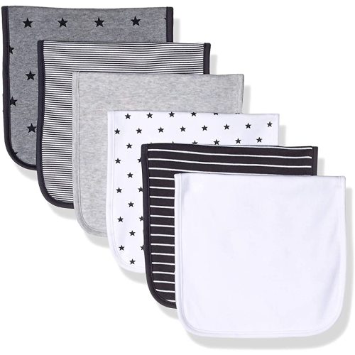 Amazon Essentials Unisex Kids' Burp Cloths, Pack of 6