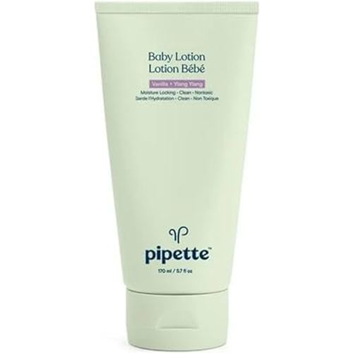 Generic Pipette Hydrating Baby Lotion - Gentle for Sensitive Skin, Vanilla + Ylang Ylang, 5.7 Fluid Ounces