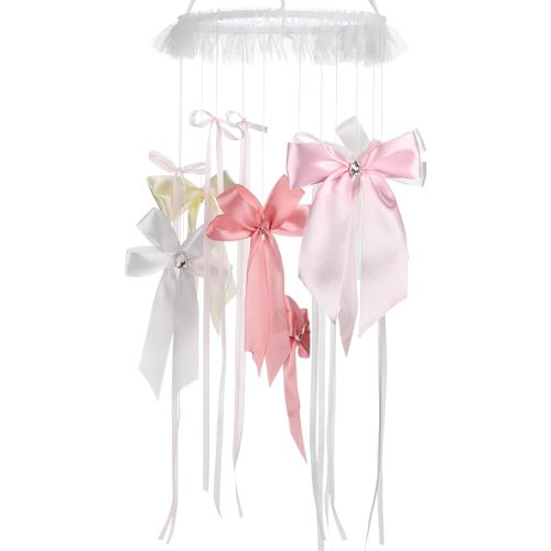 Wenqik Baby Crib Mobile for Nursery Green Leaf Dragon Mobile Crib Forest Green Forest Baby Shower Gift for Boys and Girls (Bow)