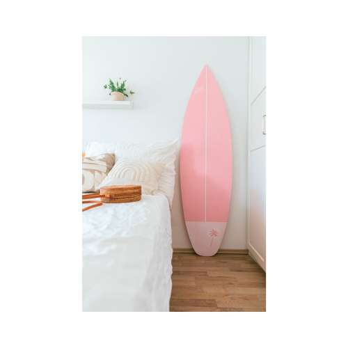 Wooden decorative pink surfboard 180 cm vintage wall art