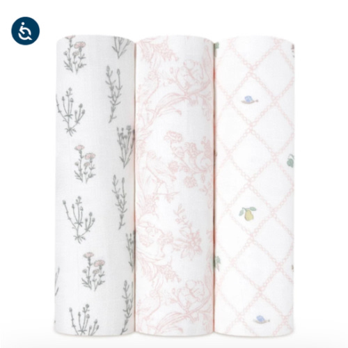 French Floral Silky Soft Swaddle 3 Pack | aden + anais