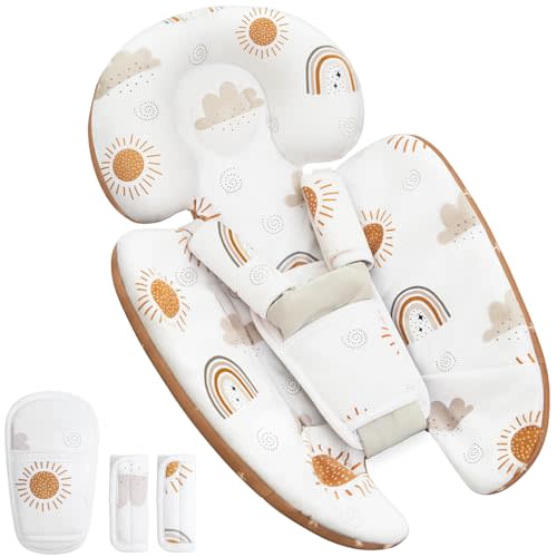 Infant Insert Compatible with 4moms Mamaroo Swing and Graco Swing and Infant Car Seat,Newborn Insert Head & Body Support Cushion,Breathable Soft Fabric, Universal for Baby Swings, Car seats, Strollers
