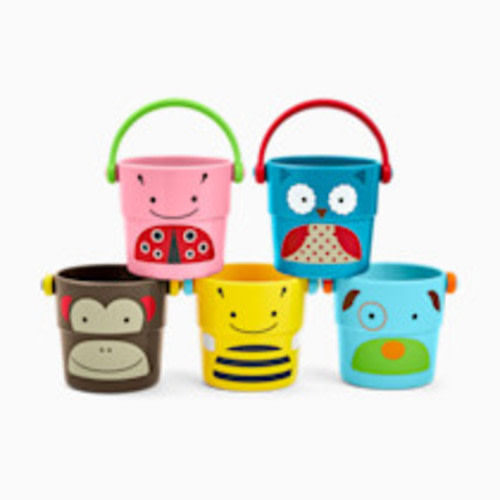Skip Hop Zoo Stack and Pour Buckets (Set of 5) - Zoo Multi