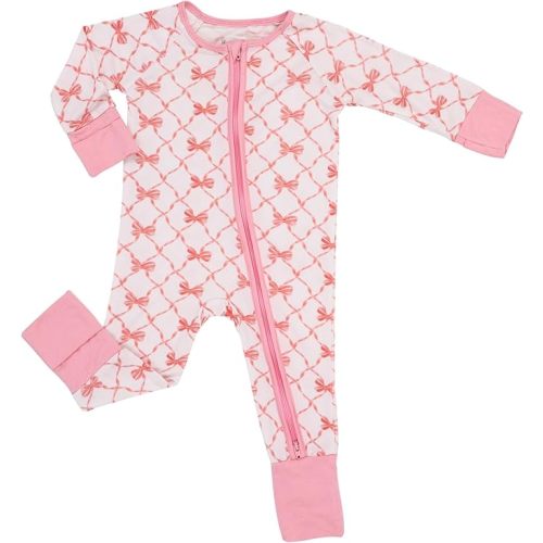 LollyBanks Baby Pajamas, 2-Way Zipper Romper, 95% Viscose Made from Bamboo and 5% Spandex, Baby Sleepers