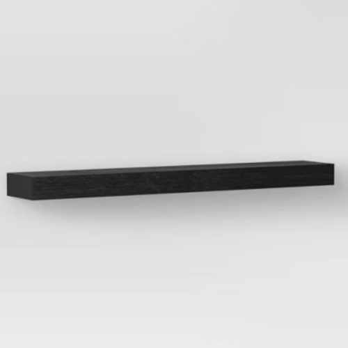 36" Floating Wood Shelf Black - Threshold™: Modern Storage, Open Shelving, Wall Mount, 33lb Capacity