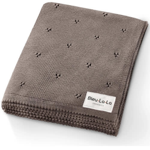 Amazon.com: Bleu La La Organic Unisex Pointelle Receiving Swaddle Blanket for Boys & Girls - 100% Luxury Organic Soft Cotton Knit Warm Cozy Cuddle Stroller Crib Blanket for Newborns, Infants, & Toddlers (Mocha) : Baby