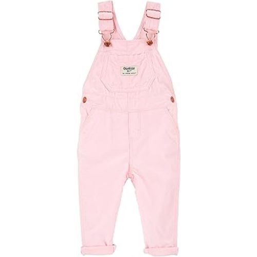 OshKosh B'Gosh Baby Girl World's Best Overalls, Pink, 12M