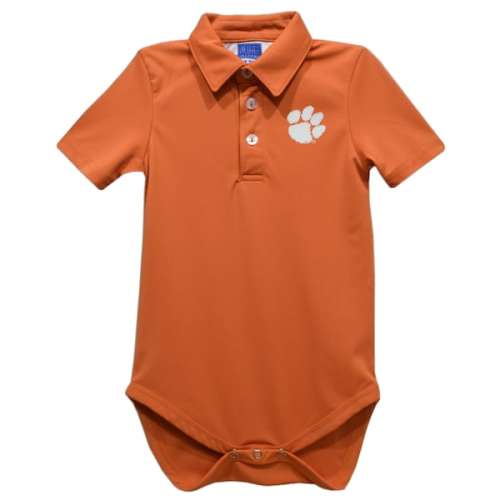 Clemson Tigers Vive La Fete Infant Polo Bodysuit - Orange