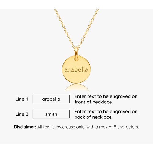 Tiny Tags Circle Charm Necklace