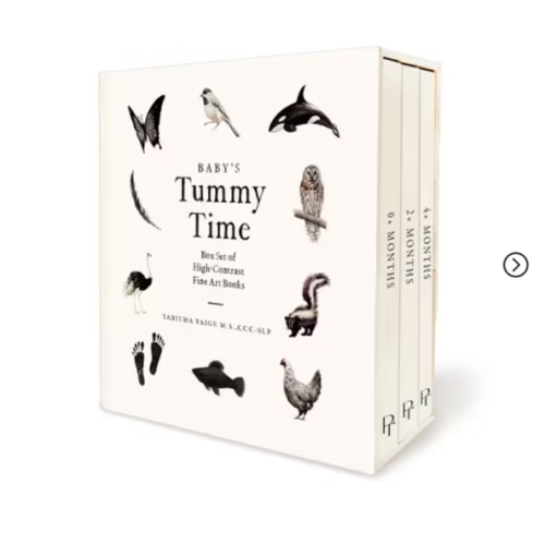 Baby's Tummy Time Book Box Set: A 3-Book Box Set of High-Contrast Art for Visual Stimulation at Tummy Time (Our Little Adventures Series)