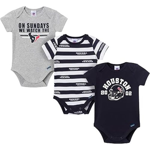 Gerber NFL baby-boys Nfl 3-pack Onesie Bodysuit