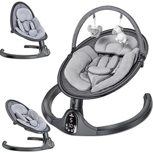 BabyBond Baby Swings for Infants to Toddler | Bluetooth Baby Swing with 3 Seat Positions | 5 Natural Sway Motion | Bluetooth Music | 5-Point Harness | Includes Remote Control