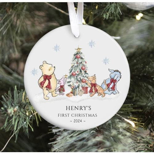 Pooh Ornament ~ 1st Christmas Classic Pooh ~ Classic Winnie The Pooh Ornament ~ Pooh Baby Ornament ~ Classic Pooh First Christmas