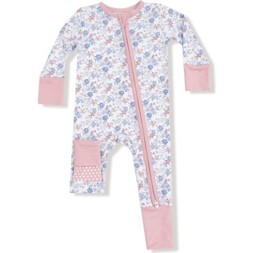Country Girl Floral Convertible Zip Romper, 3-6M