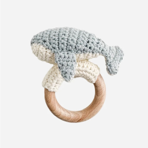 Whale Crocheted Rattle Teether