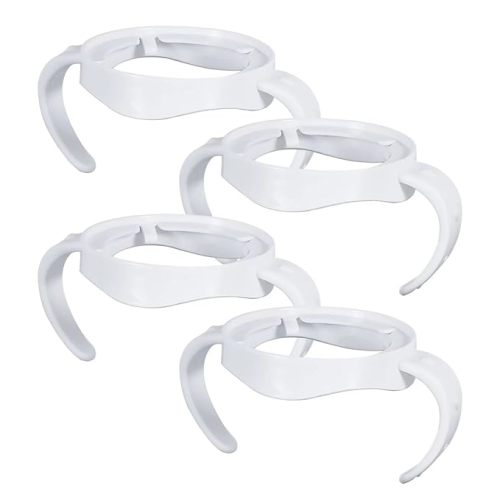 4 Pack Compatible Baby Bottle Handles for Philips Avent Natural Baby Bottles,Baby Bottle Holder - White - 4 pack white