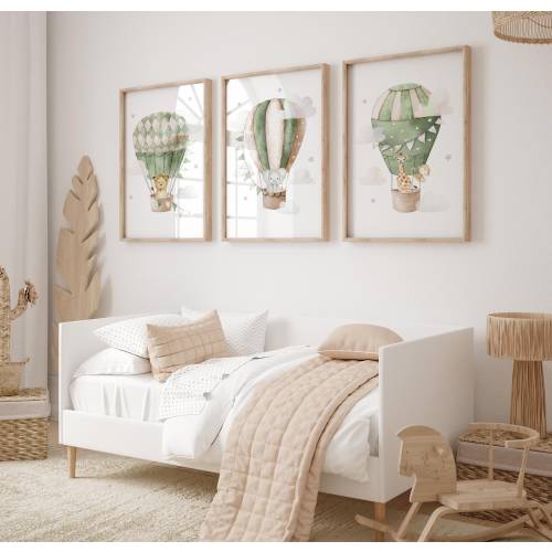 Hot air balloon nursery wall art