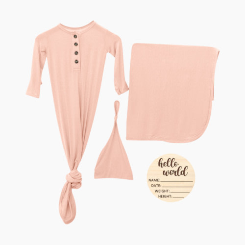 Snuggle Shield Snuggle Shield Gown, Swaddle & Hat Set - Pink, 0-6 M